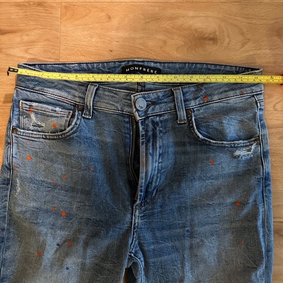 Monfrere Greyson Skinny Jeans - pre ripped, paint splatter design - Picture 5 of 5